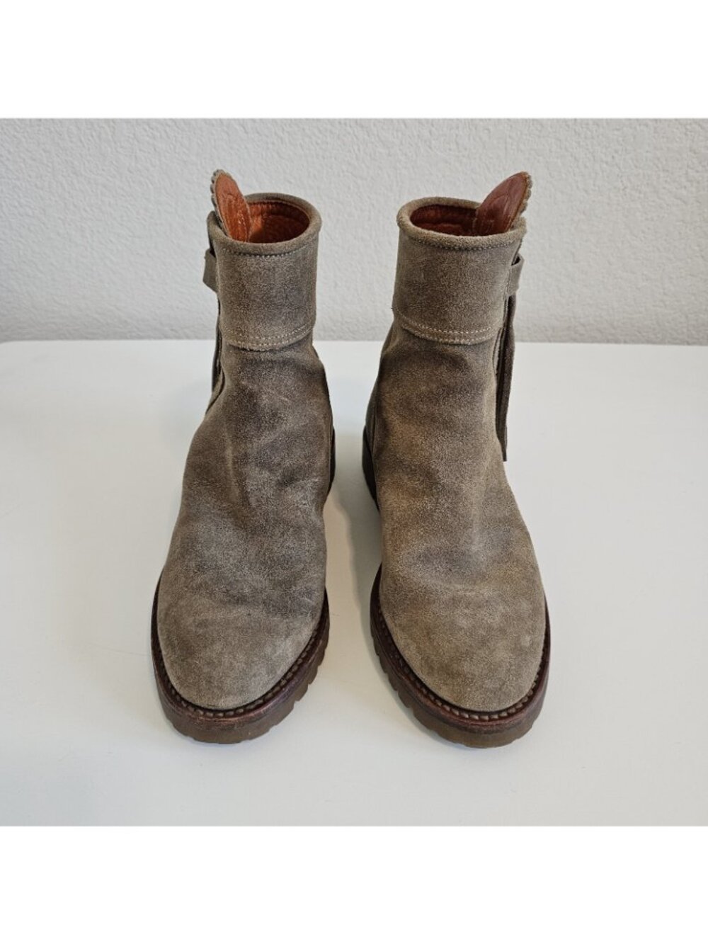 Penelope Chilvers Gaucho Birch Cropped Suede Leather Tassel Ankle Boots 37/6 - Picture 5 of 13